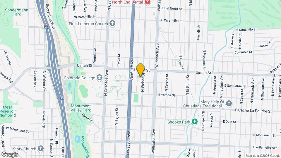 1106 N Weber St Mapa y Detalles de la Ubicación