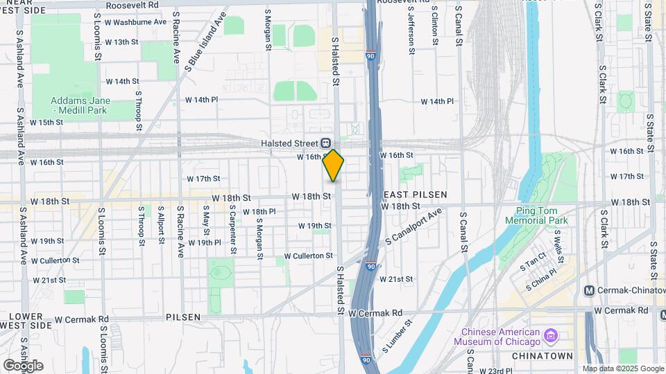 1718 S Halsted St Map and Location Details