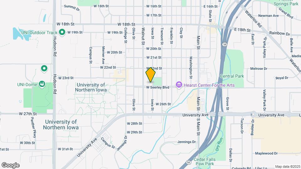 2321 Iowa St - Cedar Falls Map and Location Details