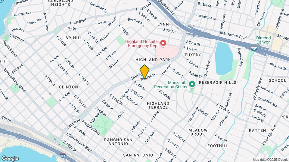 1734 E 24th St Mapa y Detalles de la Ubicación