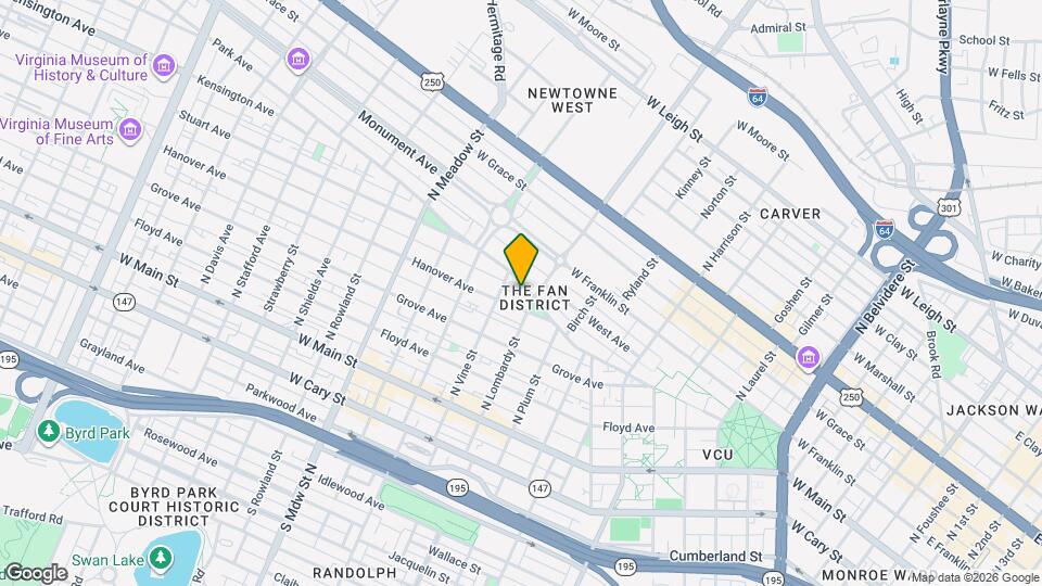 1605 Park Ave Map and Location Details