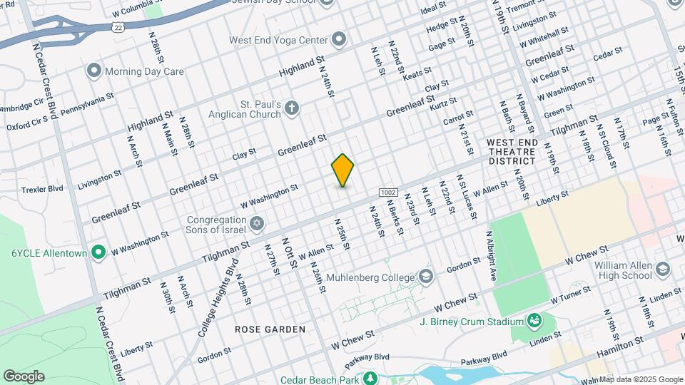 724 N Muhlenberg St Map and Location Details