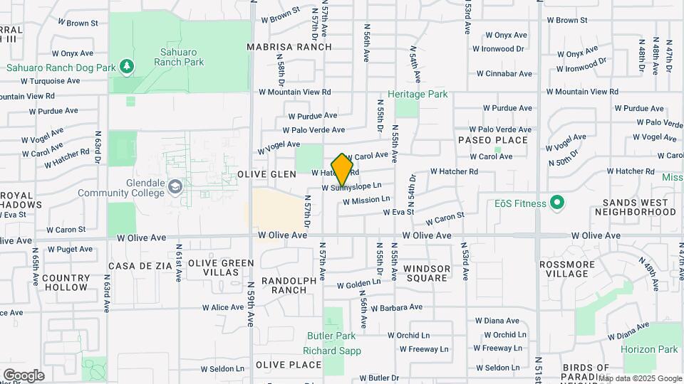 5627 W Sunnyslope Ln Map and Location Details