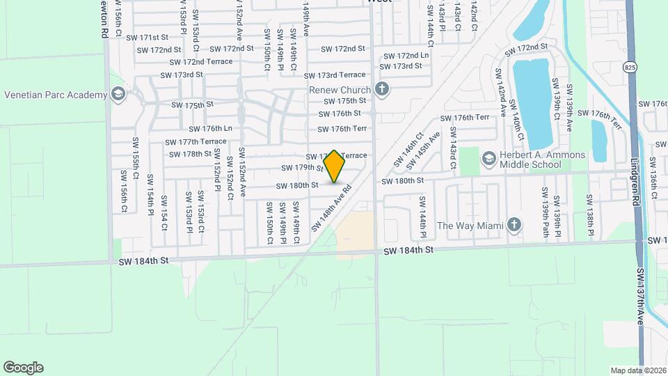 14832 SW 180th St Mapa y Detalles de la Ubicación