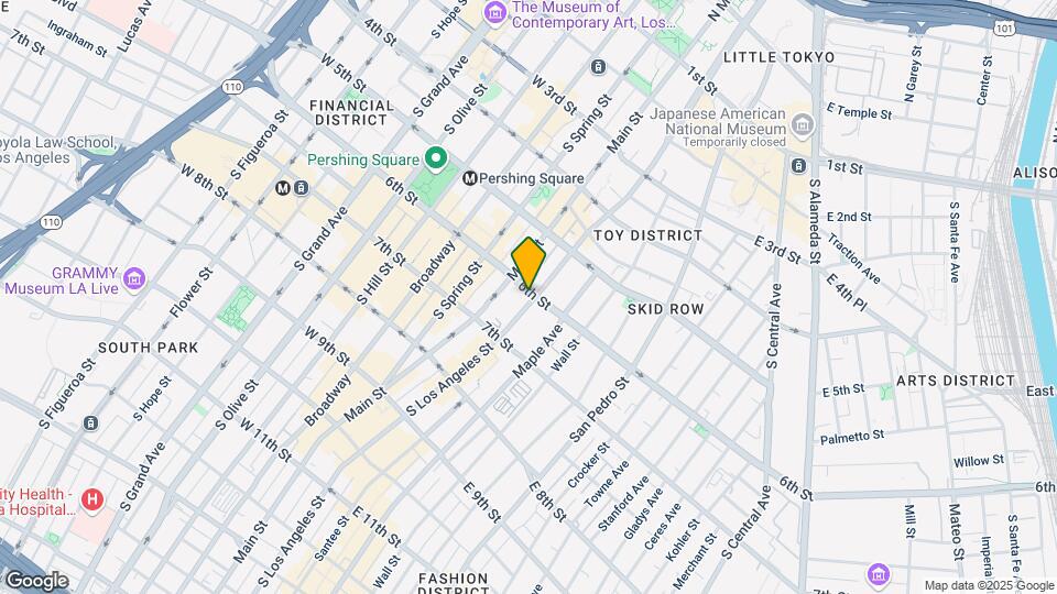 Pacific Electric Lofts Mapa y Detalles de la Ubicación