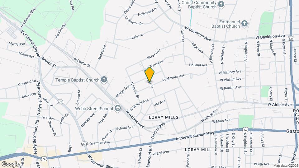 1402 W Mauney Ave Map and Location Details