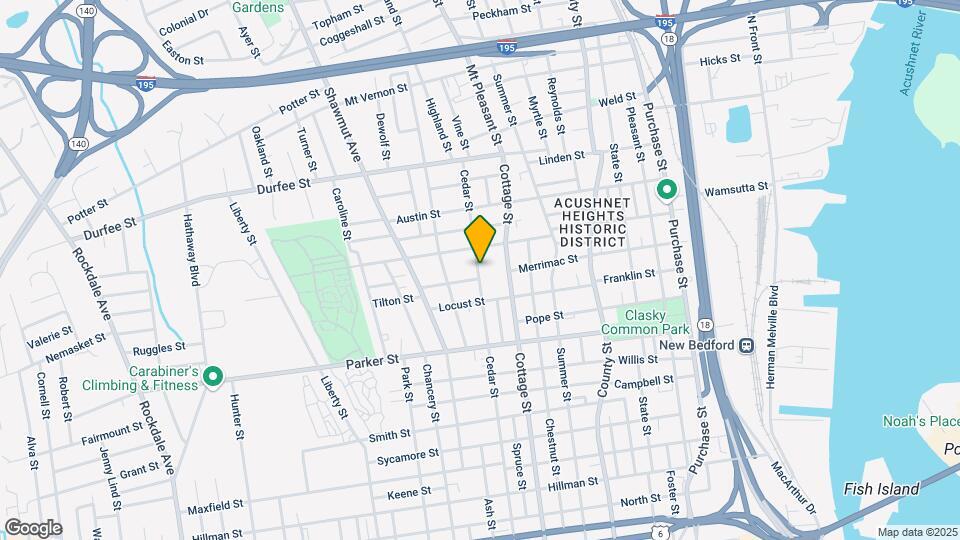 334 Cedar St Map and Location Details