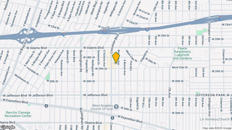 2837 S Bronson Ave Map and Location Details