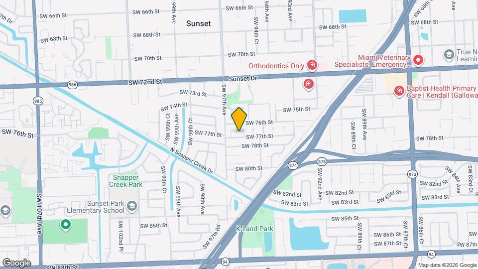 9621 SW 77th St Map and Location Details