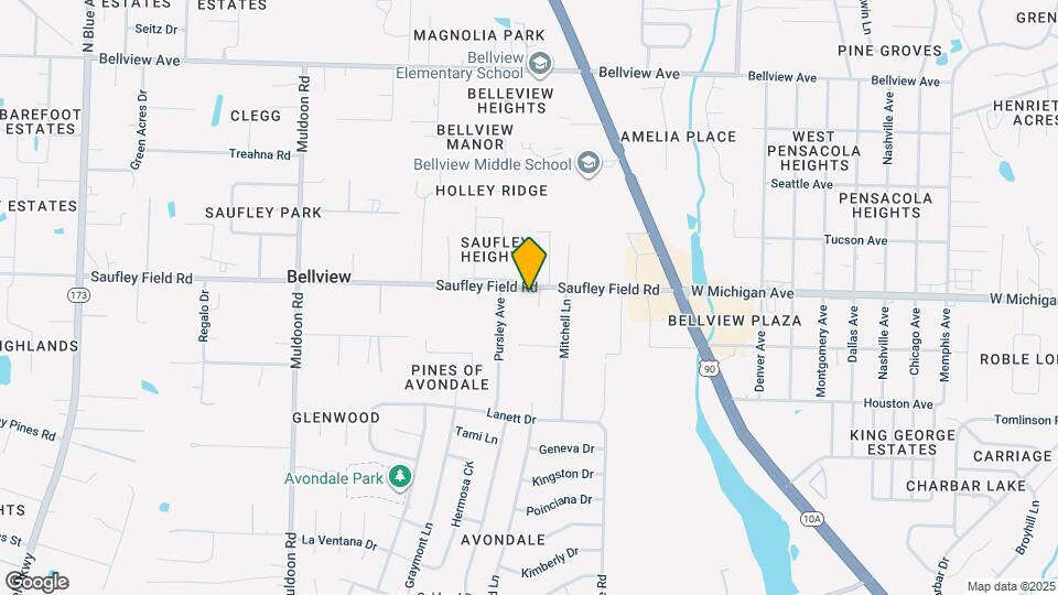 4611 Saufley Field Rd Map and Location Details