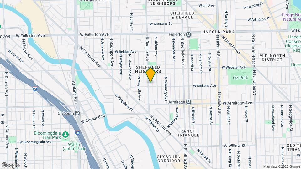 2107 N Racine Ave Map and Location Details