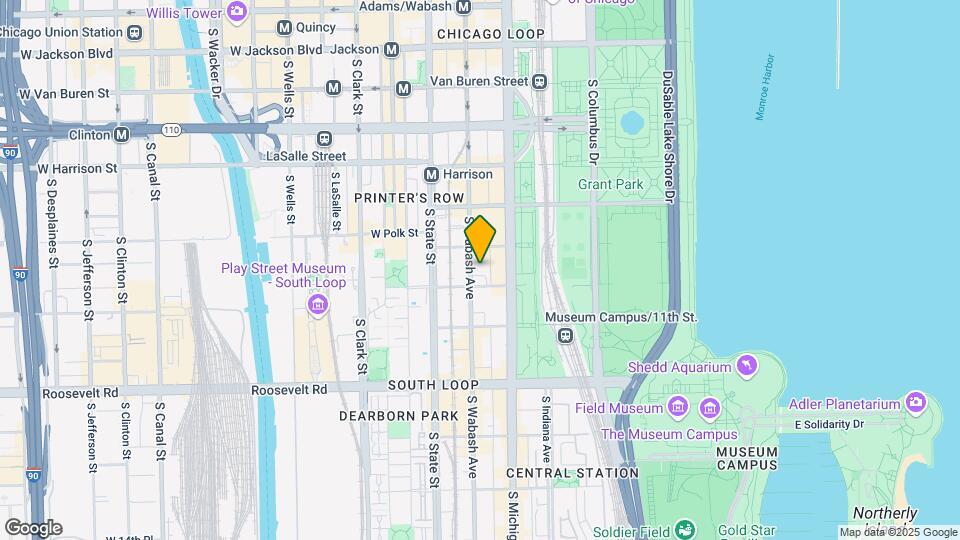 829 S Wabash Ave Map and Location Details