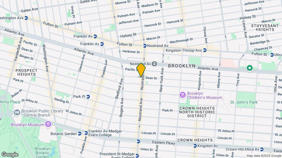 Gorgeous Pre-War Apartment in Crown Heights Map and Location Details