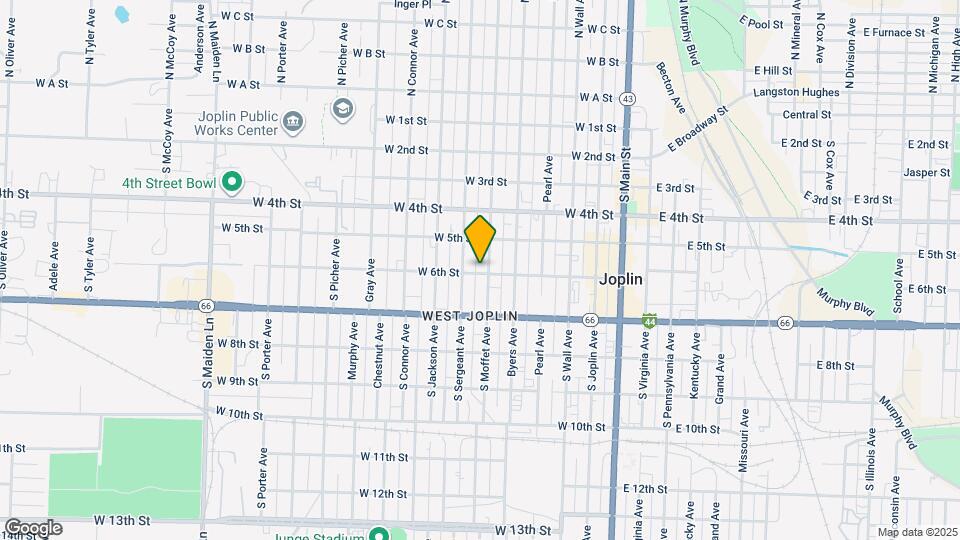 613 W 6th St Map and Location Details