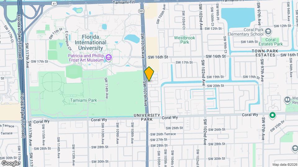 1917 SW 107th Ave, Unit 108 Map and Location Details