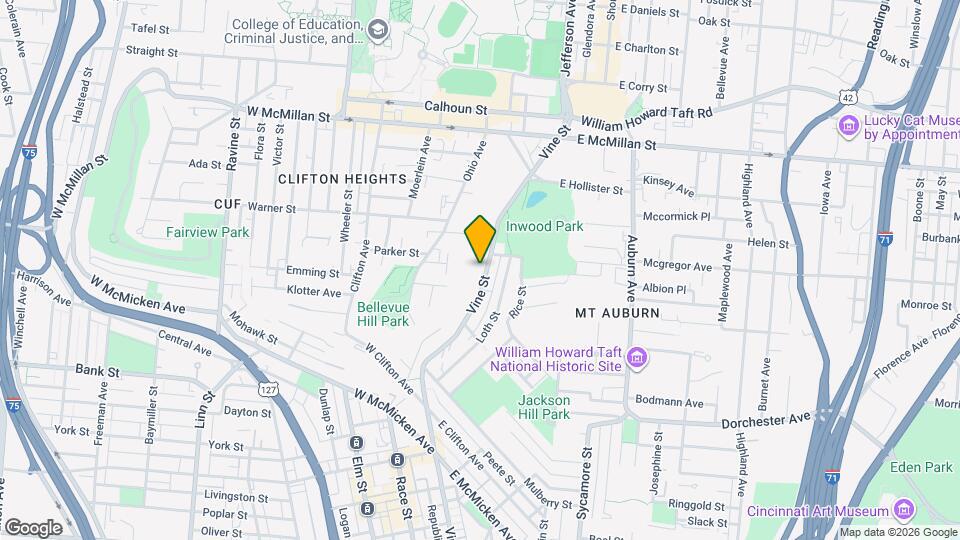 2267 Vine St Map and Location Details