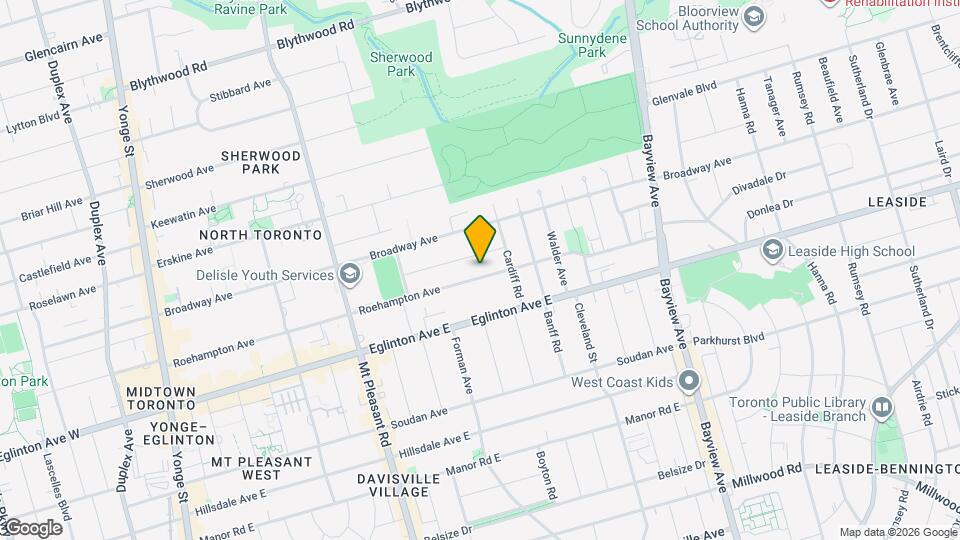 424 Roehampton Ave Map and Location Details