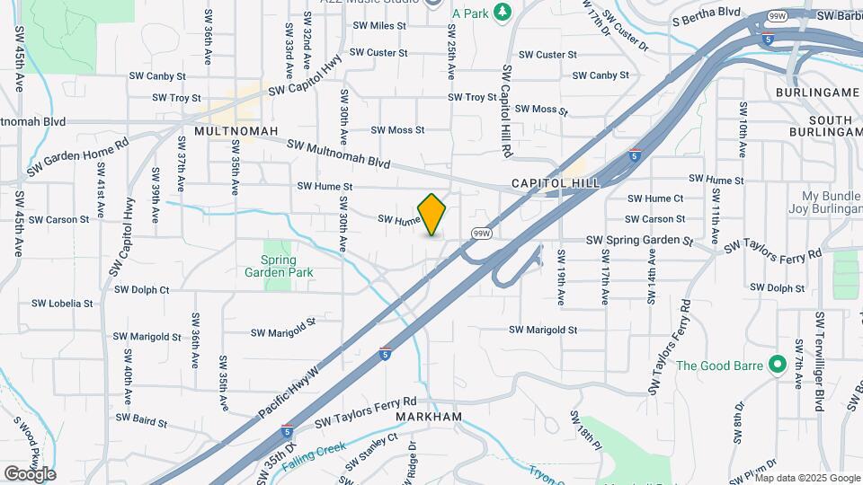 2537 SW Spring Garden St Map and Location Details