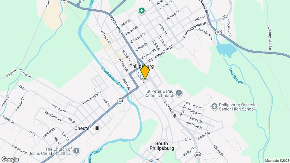 128 S 2nd St Map and Location Details