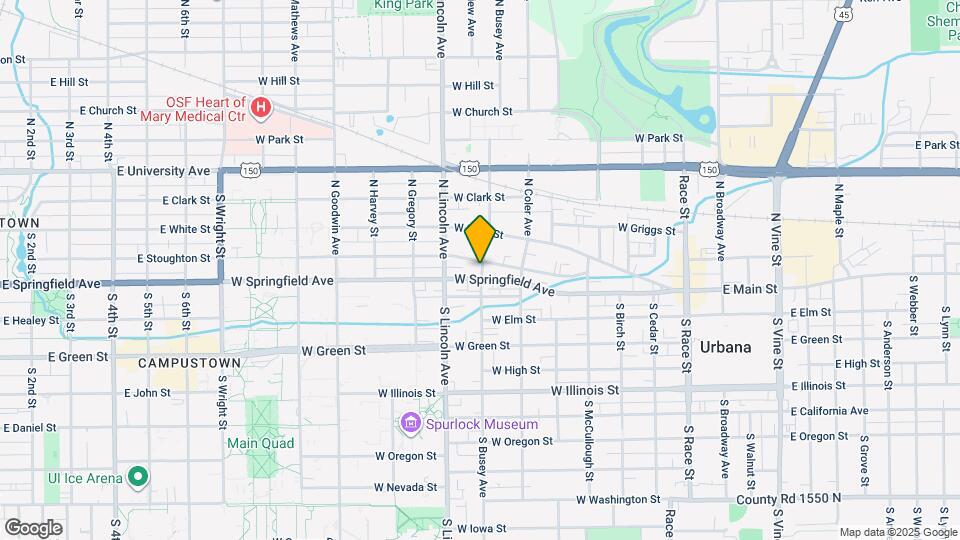 107 N Busey Ave Map and Location Details