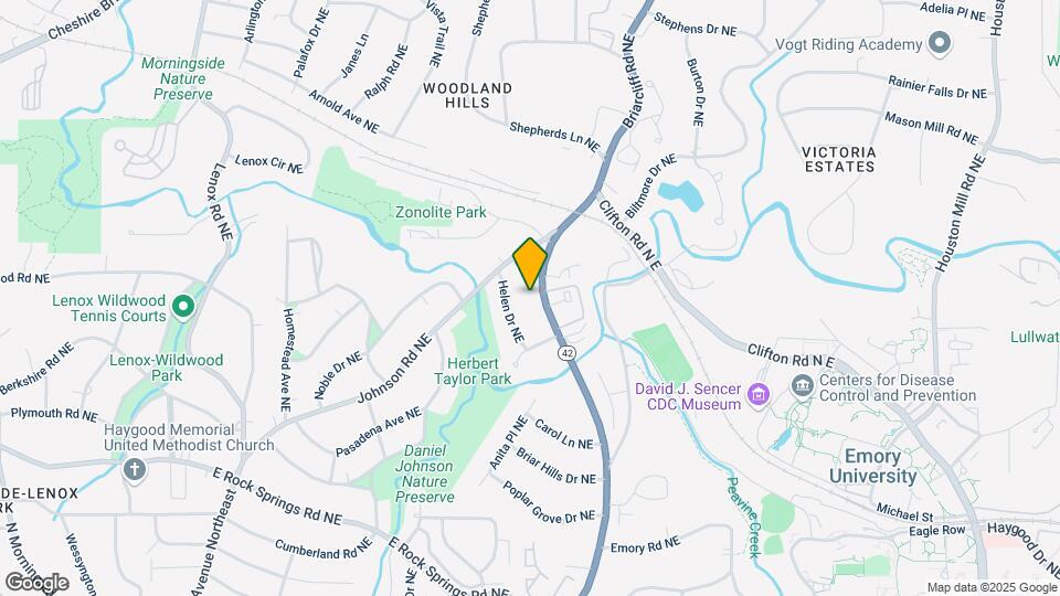 1676 Briarcliff Rd NE Map and Location Details