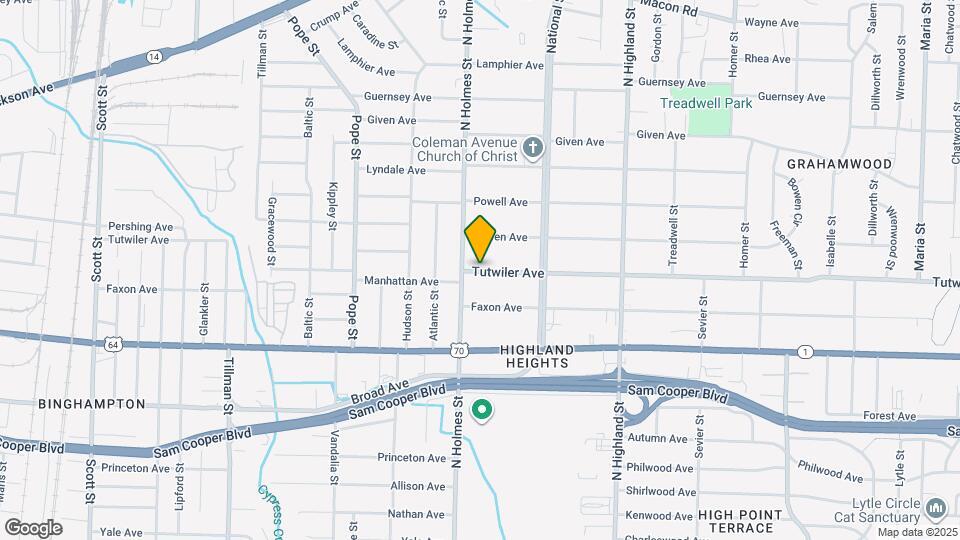 3312 Tutwiler Ave Map and Location Details