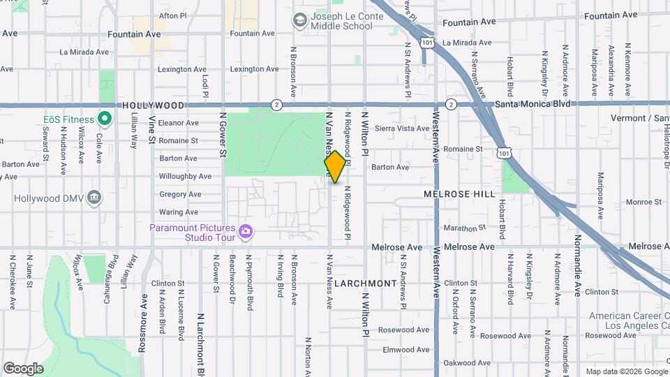 836 Van Ness Ave Map and Location Details