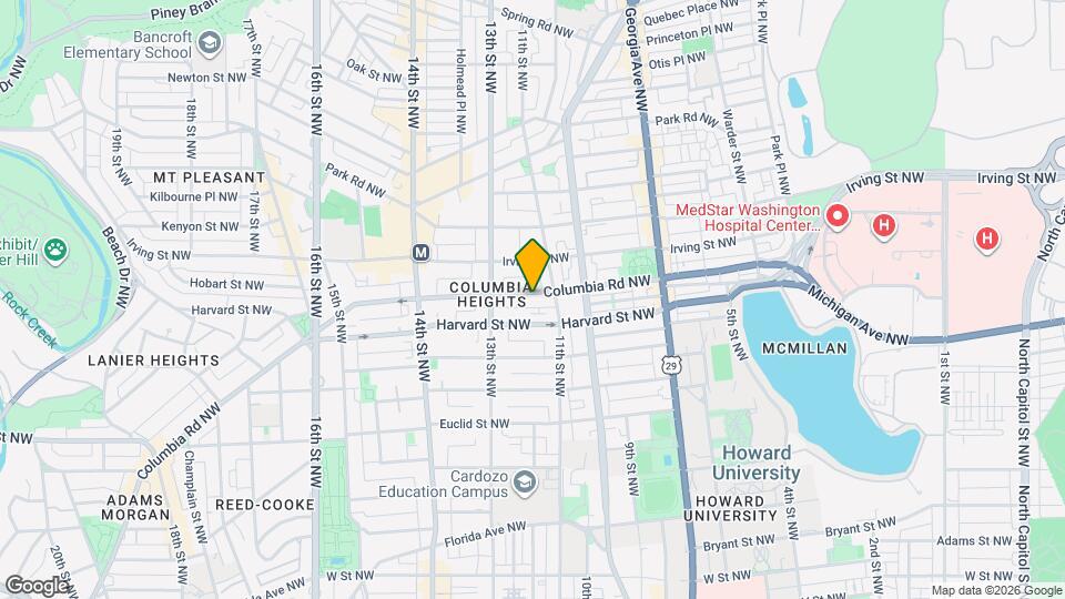 1122 Columbia Rd NW Map and Location Details