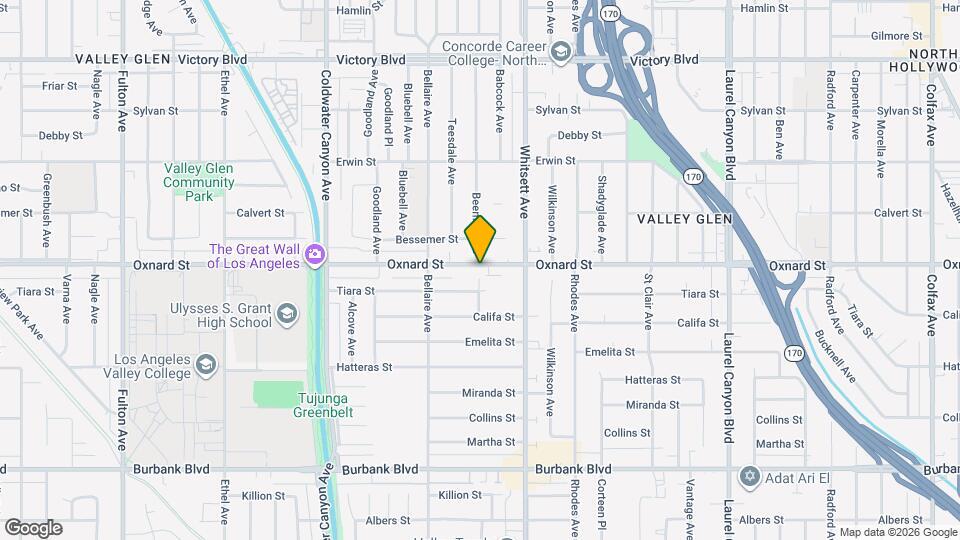 12550-12556 Oxnard St Mapa y Detalles de la Ubicación