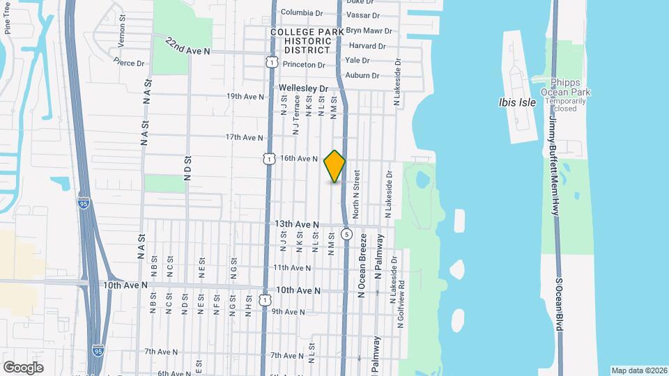 1424 N M St Mapa y Detalles de la Ubicación