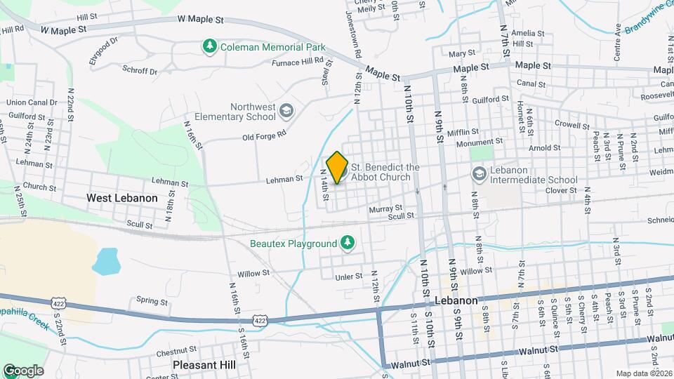 1315 Brandywine St Map and Location Details