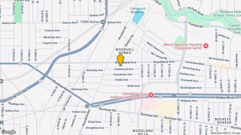 10603 Crestwood Ave Map and Location Details