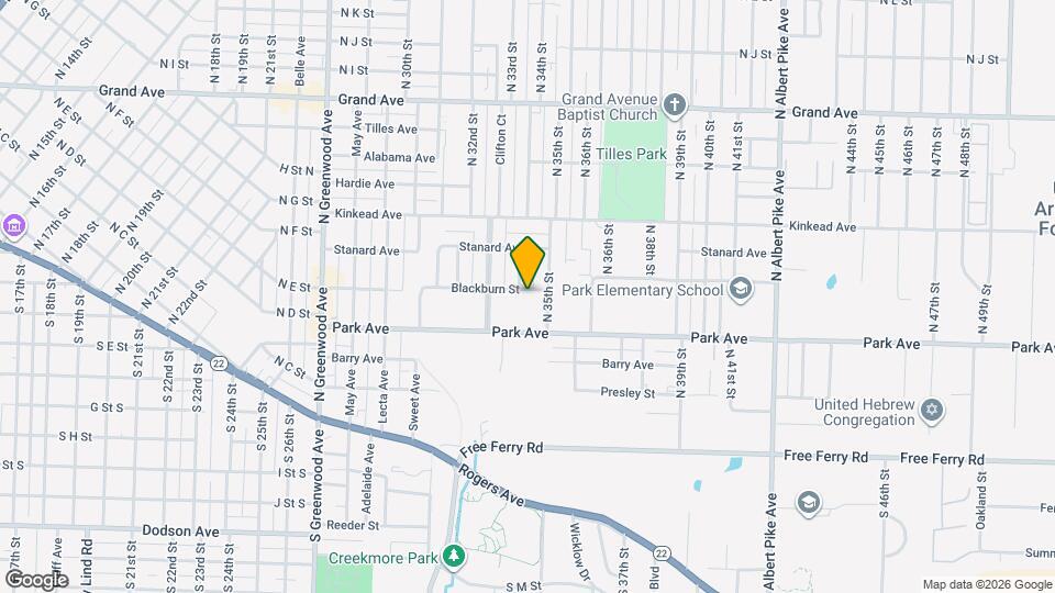 3404 Blackburn St Map and Location Details