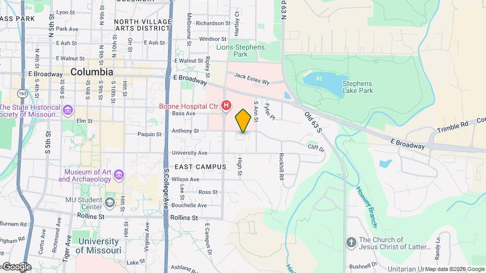 1616 Anthony St Map and Location Details