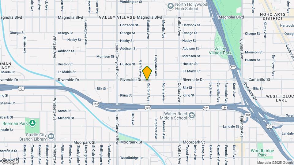 4755 Radford Ave Map and Location Details
