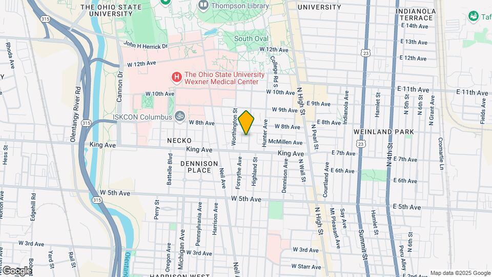 1441-1443 Highland St Map and Location Details