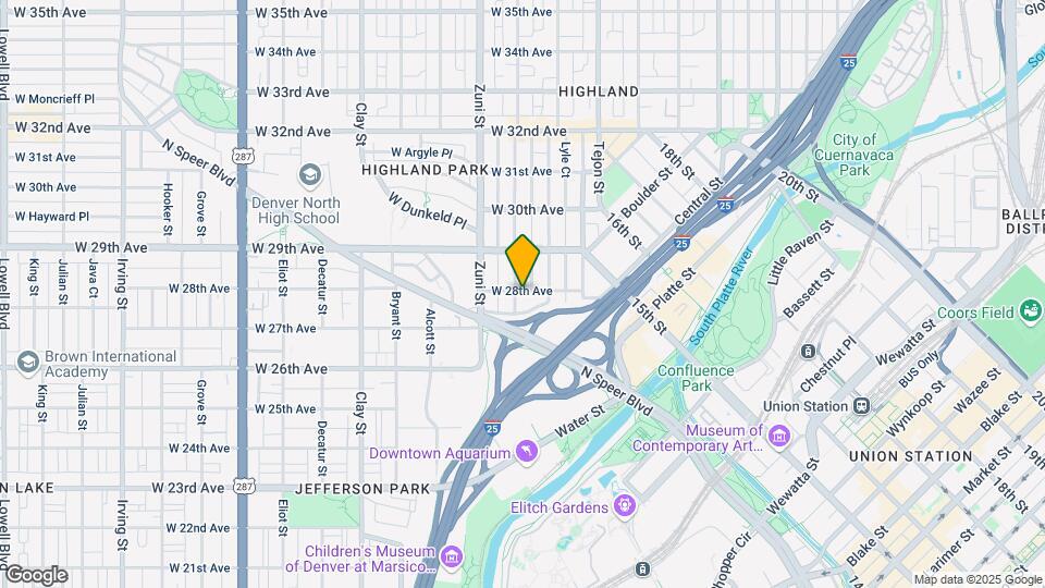 2901 Wyandot St Map and Location Details