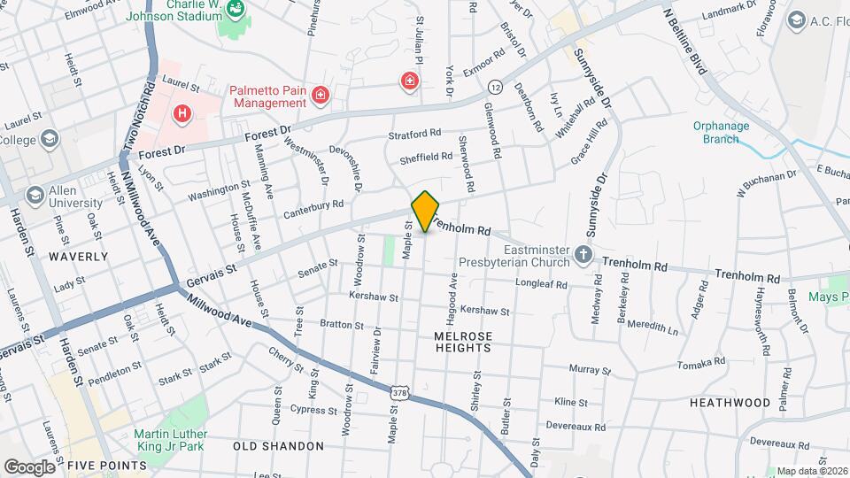 1527 Gladden St Map and Location Details
