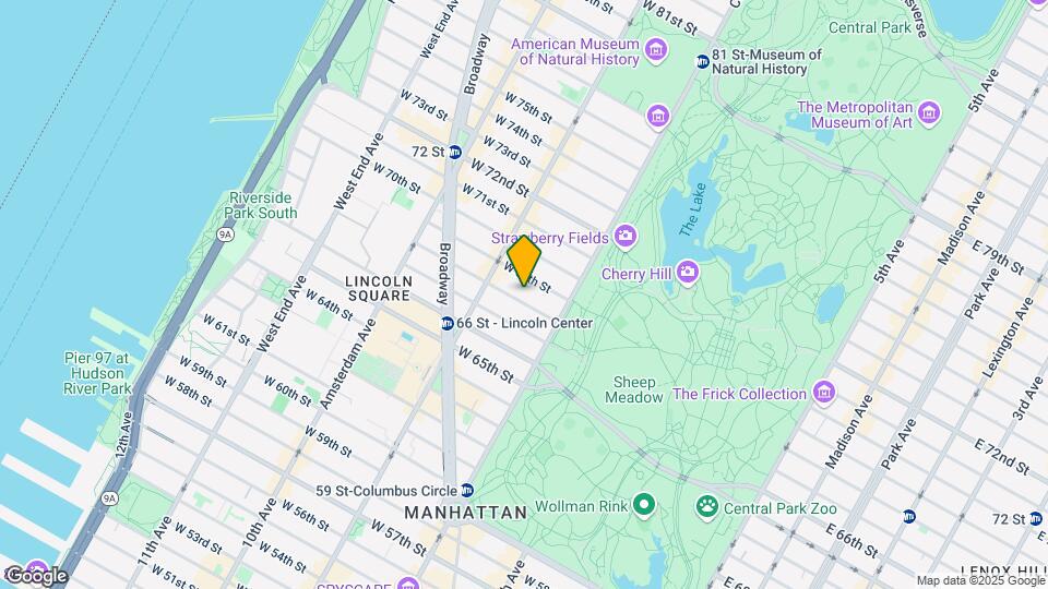 43 W 68th St Map and Location Details