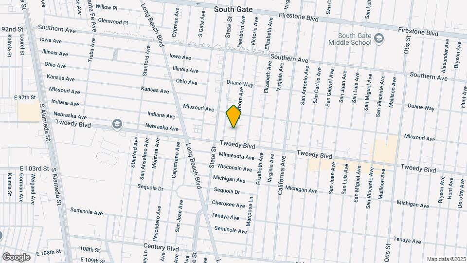 9821 #C-G & 9823 Dearborn Ave Mapa y Detalles de la Ubicación