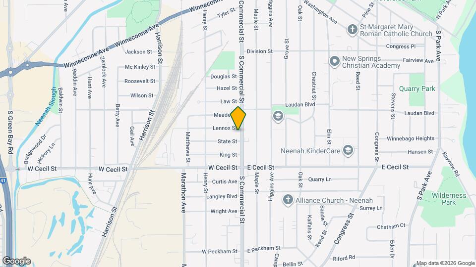 831 S Commercial St Map and Location Details