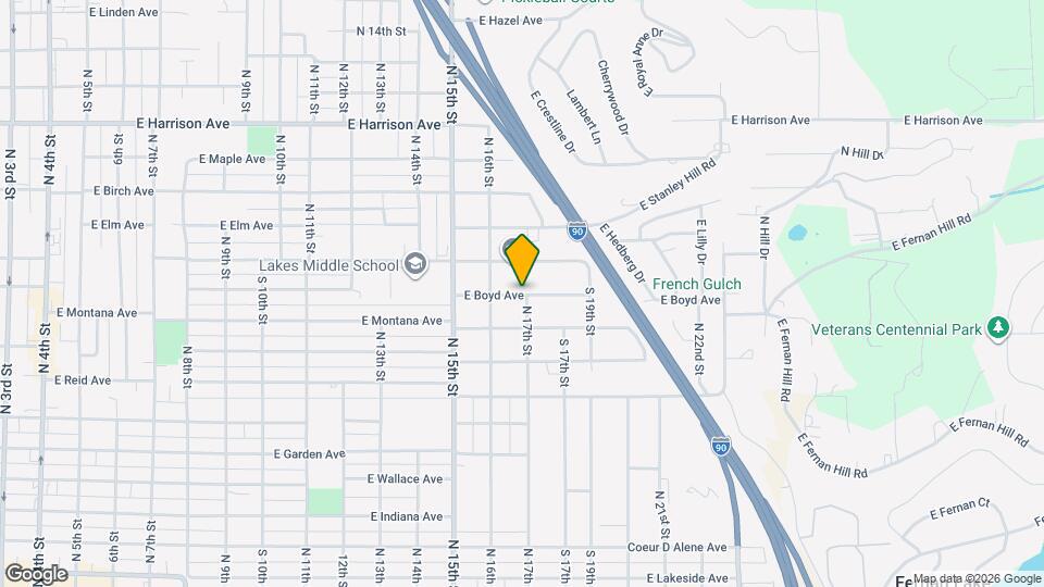 1625 E Boyd Ave Map and Location Details