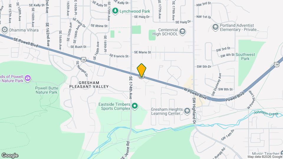 17454 SE Powell Blvd Map and Location Details