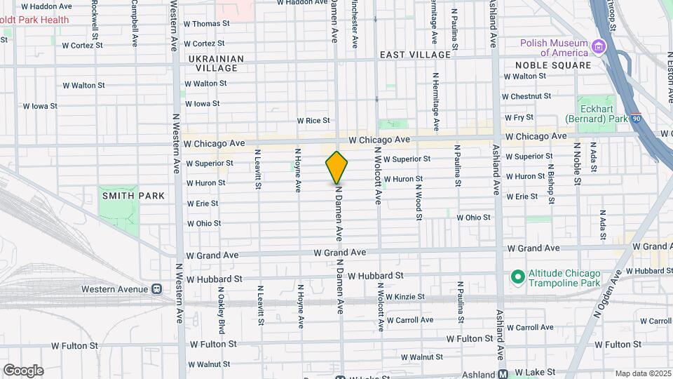 648 N Damen Ave Map and Location Details