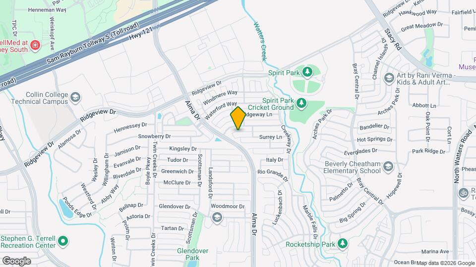 1210 Surrey Ln Mapa y Detalles de la Ubicación