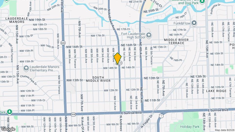 1405 N Andrews Ave Map and Location Details