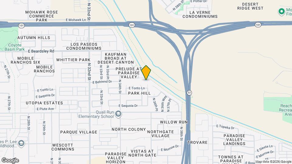 19654 N 36th St Map and Location Details