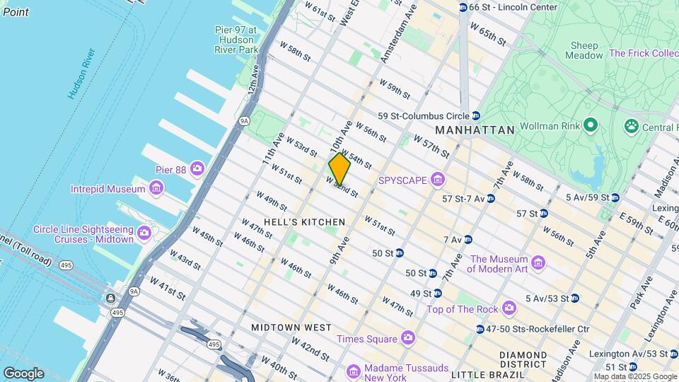 434 W 52nd St Map and Location Details