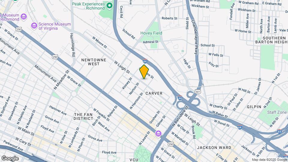 1206 W Leigh St Mapa y Detalles de la Ubicación