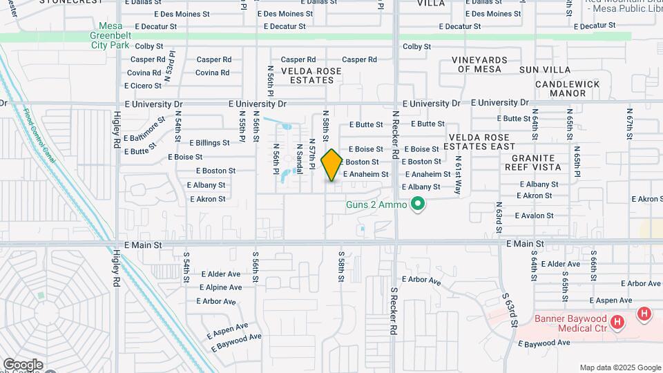 5812 E Albany St Map and Location Details